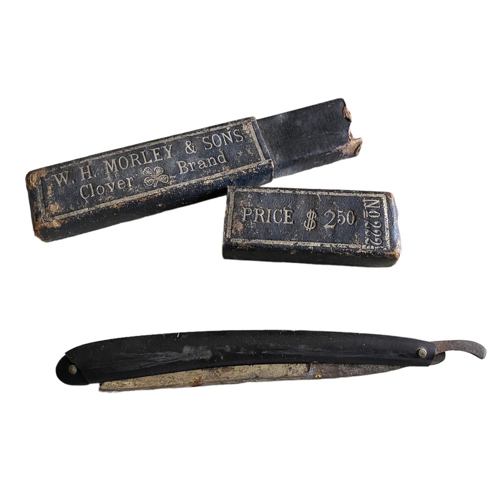 Vintage W.H. Morley‎ & Sons Clover Brand Straight Razor Made in Germany